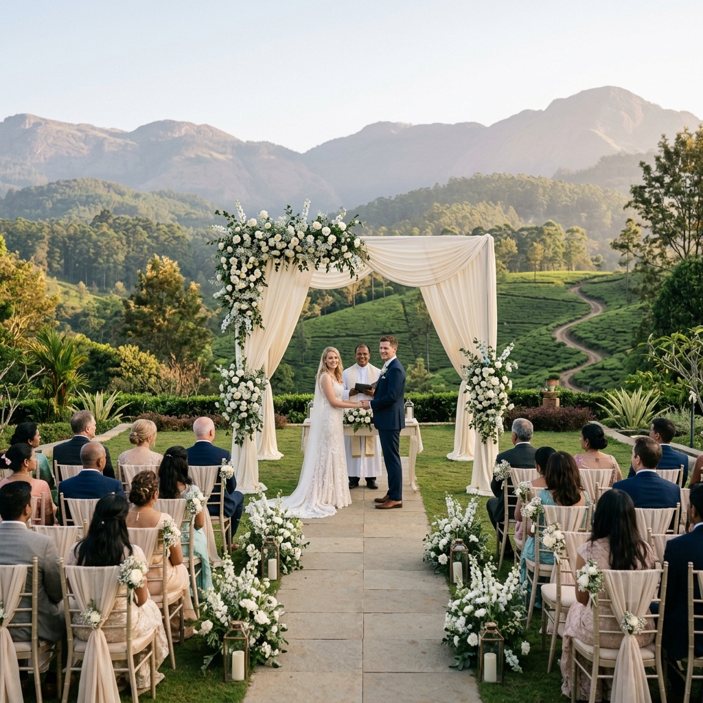 Luxury Christian destination wedding in Munnar
