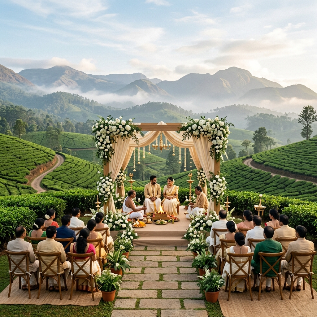 Luxury Hindu destination wedding in Munnar